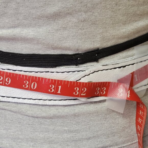 Brand New Contoured belt - Light gray whole grain leather. Handcrafted main image 12